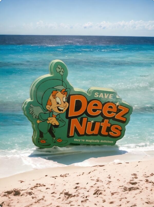 Get your Save Deez Nuts Stickers and bring the laughter to the beach!